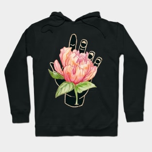 Gilded Hands - Peony Dark Version Hoodie